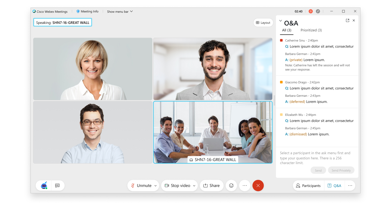 Question and Answer (Q&A) Sessions in Cisco Webex Meetings